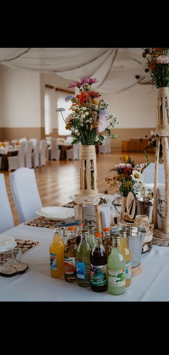 Podkładka drewniana pod talerz z krążków drewna