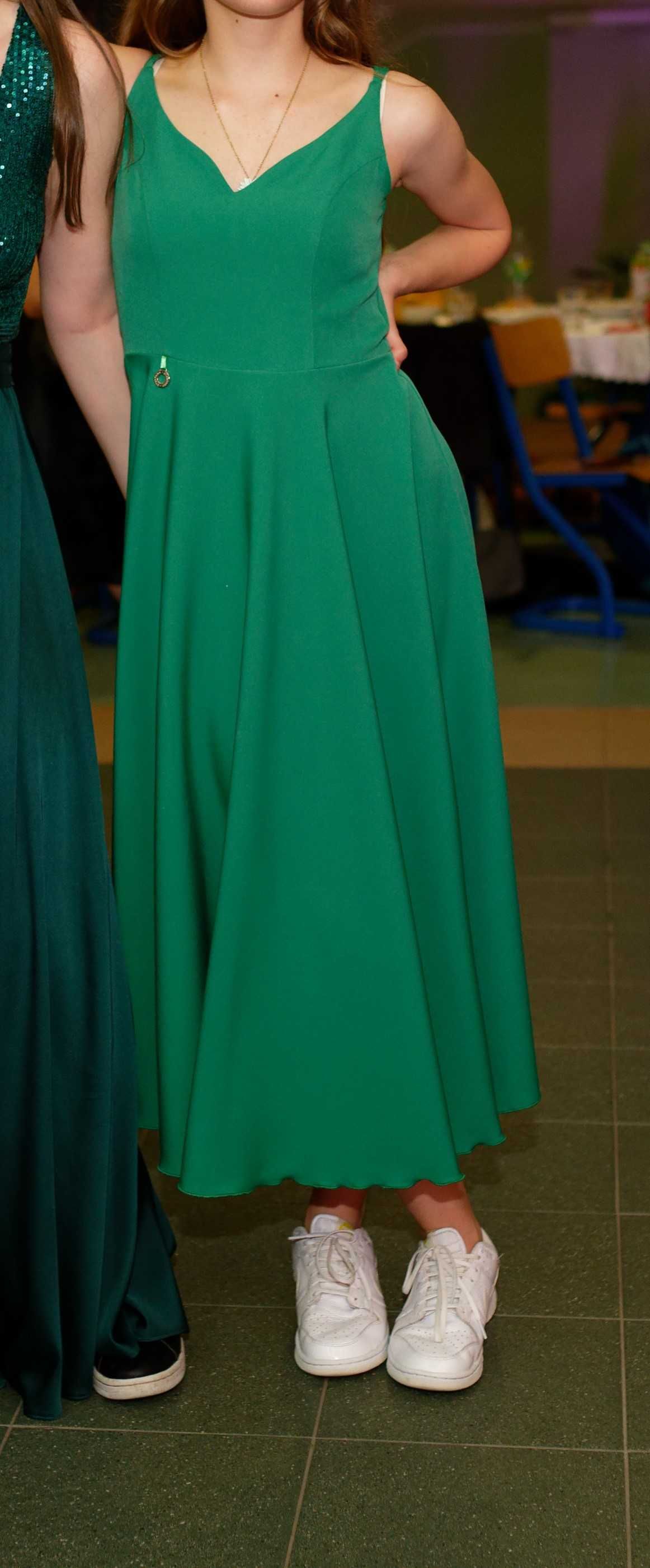 Zielona sukienka na bal, wesele, przyjęcie Cameron Bicotone rozmiar XS