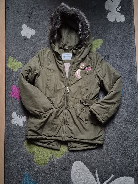 Oliwkowa, ciepła kurtka; 134; Coccodrillo