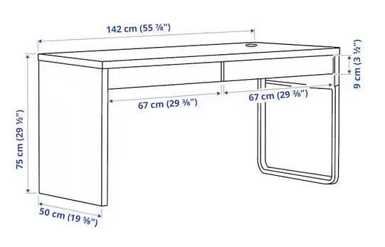 Biurko podwójne MICKE (Ikea) używane