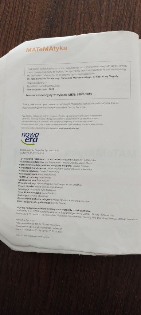 Podręcznik Matematyka 1