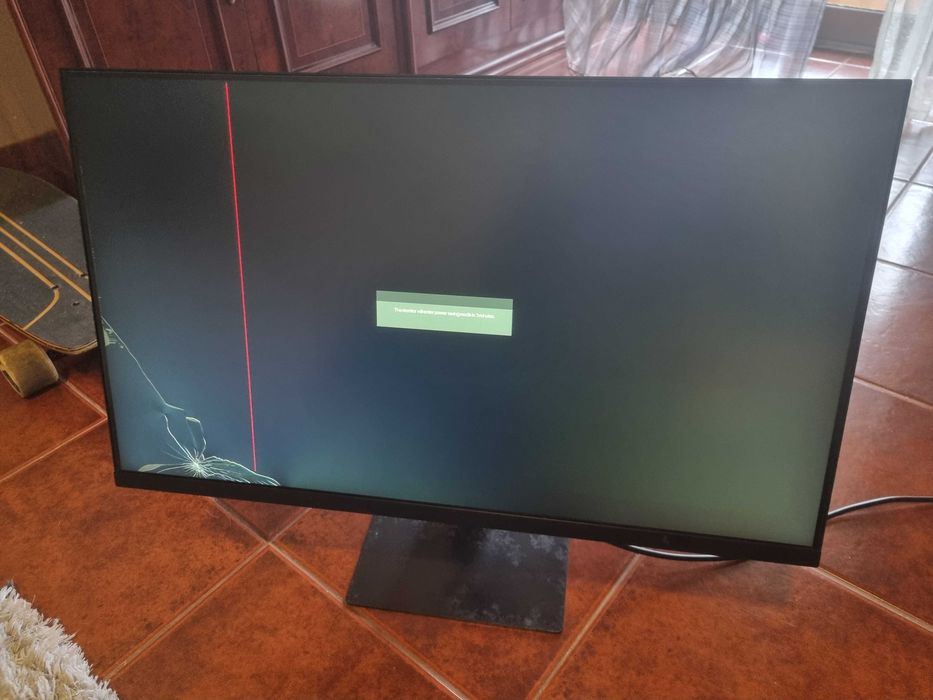 Monitor Mi 2K Gaming 27" — com tela partida (~30%) mas 100% funcional