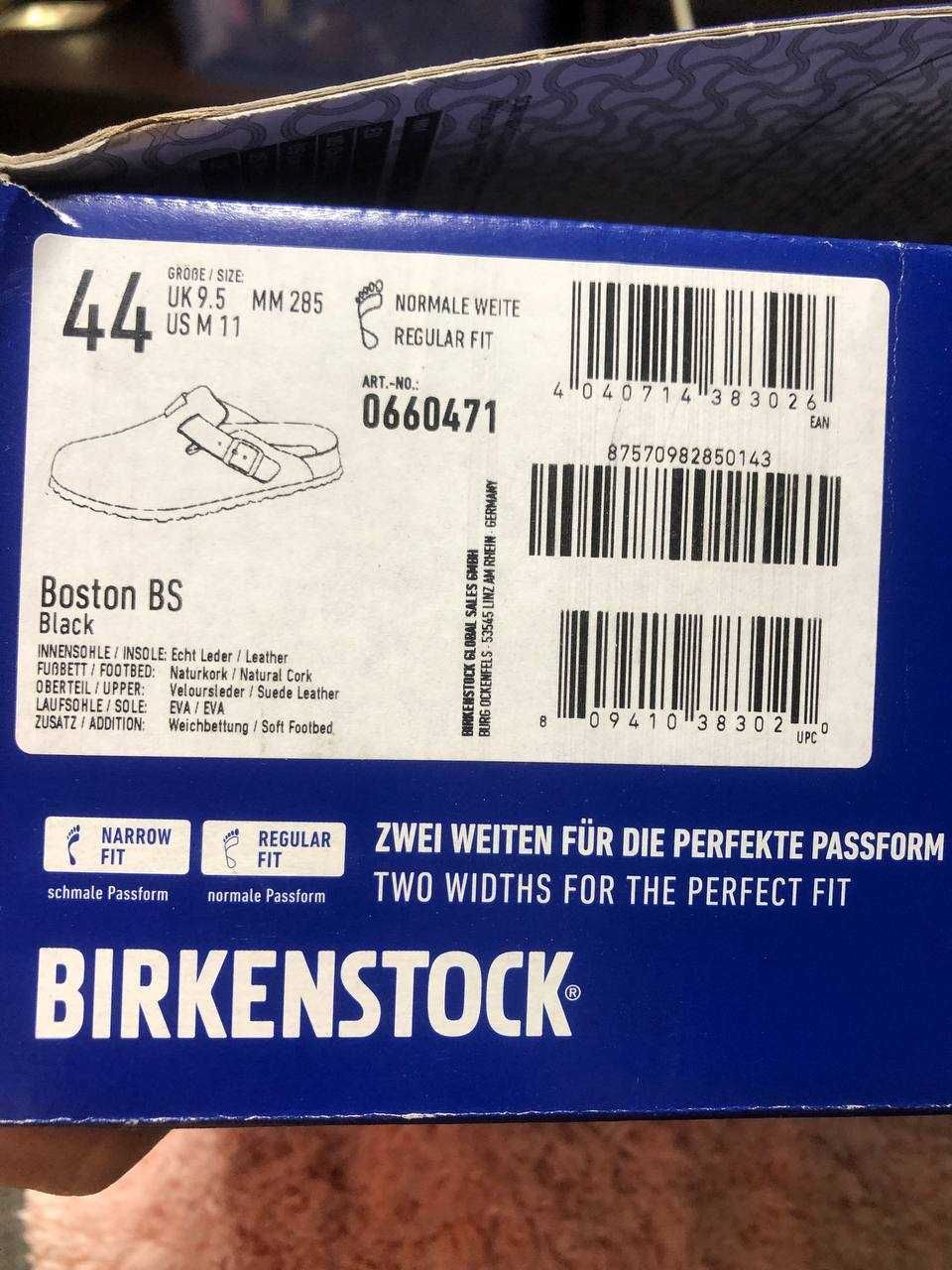 Birkenstock Boston оигинал размер 44 стелька 28,5 см.