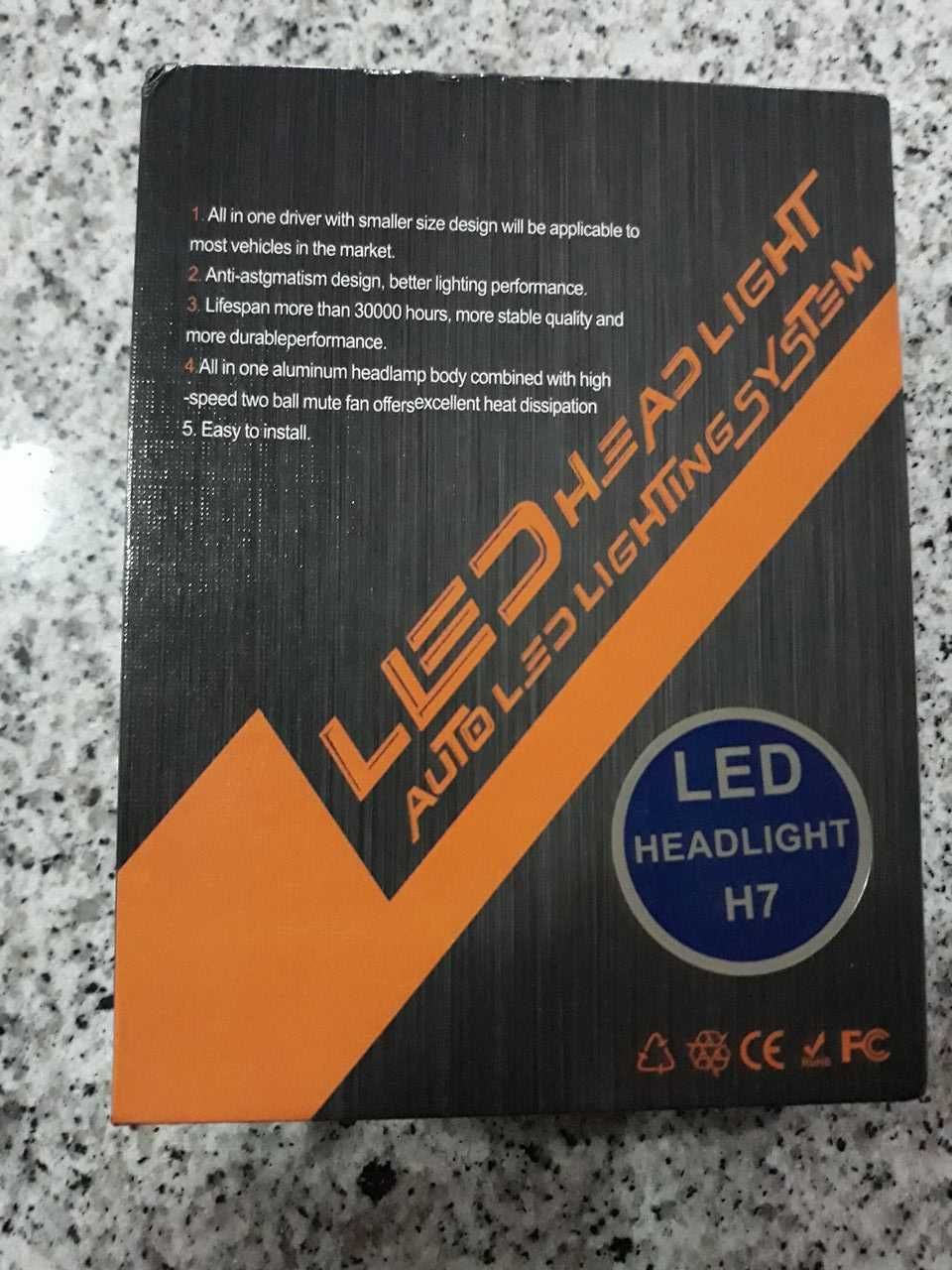Kit LED H7 72w 6000k/6500k 16000Lms NOVO!!!