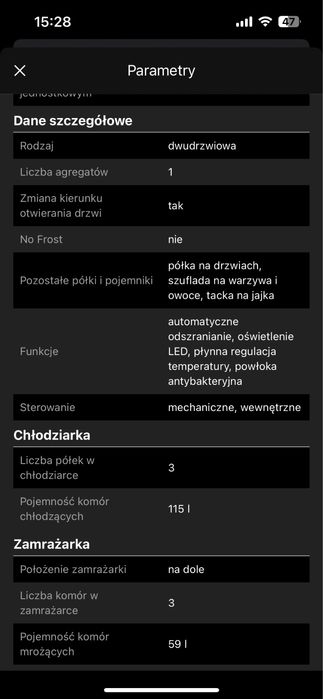 Lodowka vivax uzywna sprawna