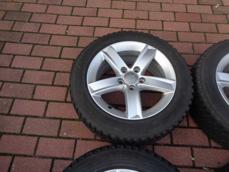 Alufelgi 16 Audi A4 B8 A6 C7 z oponami zimowymi 23r 7/8mm ORG