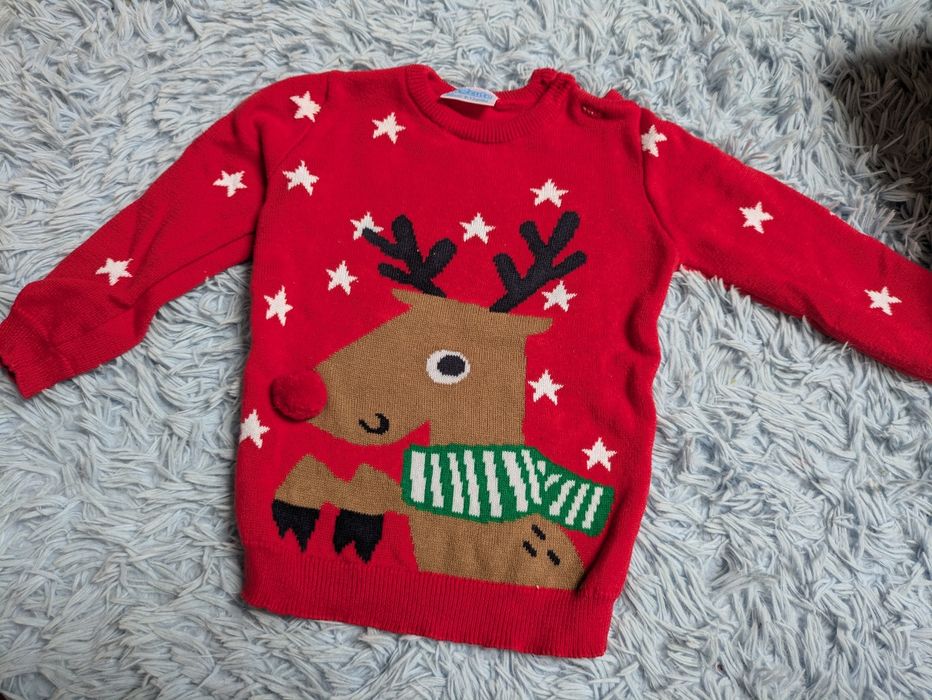 Sweterek świąteczny - rozmiar 74/80