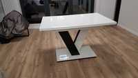 Stół biało-czarny piękny nowy rozkładany 80x120 z Agata Meble