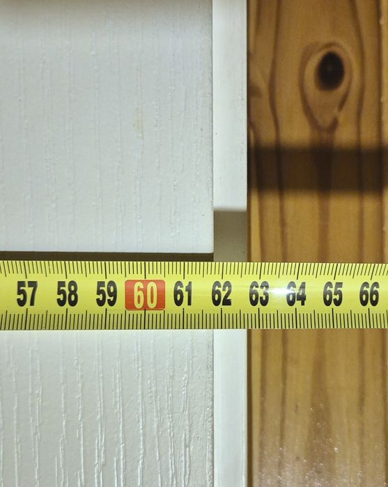 Drzwi wewnętrzne lewe białe 60 cm