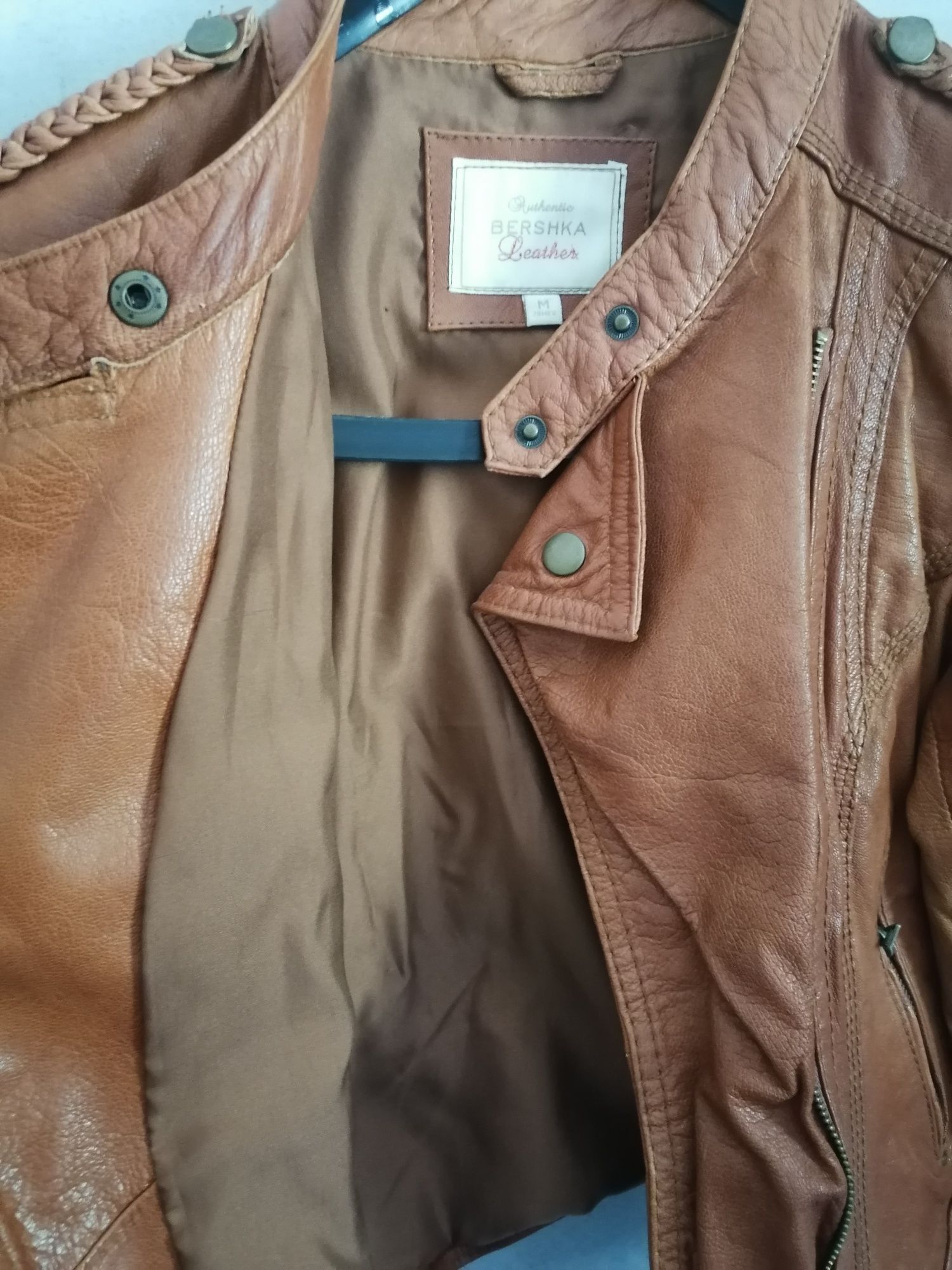 Kurtka, pilotka skórzana M Bershka