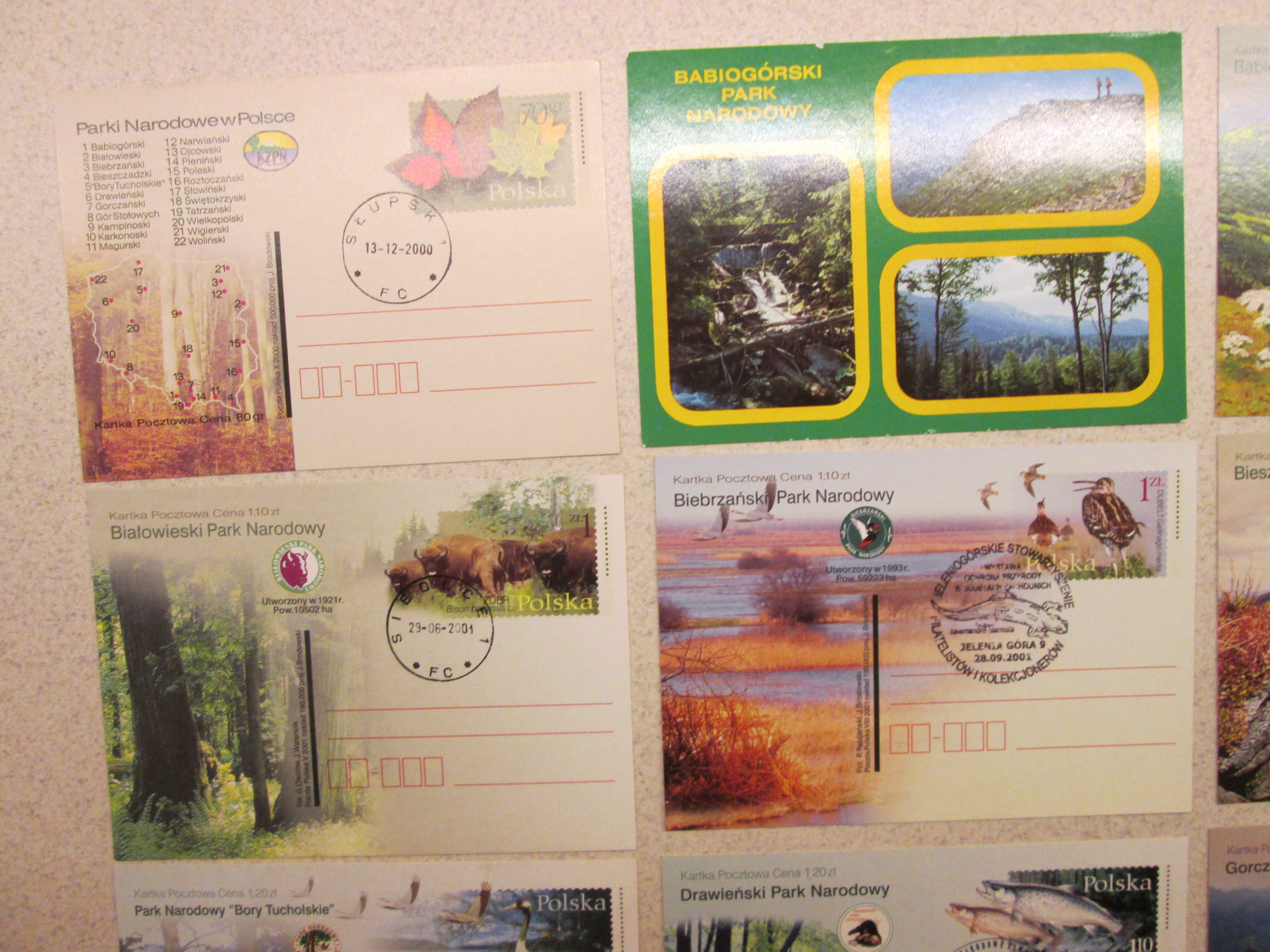 Kartki pocztowe Parki Narodowe - 26 sztuk