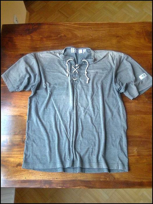 T-shirt męski koszulka Polo M Wzrost 170cm bawełna szary Tanio!