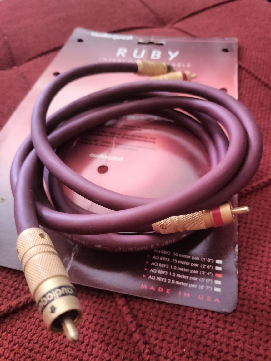 Cabo RCA Audioquest Ruby x3 Hiperlitz (par)