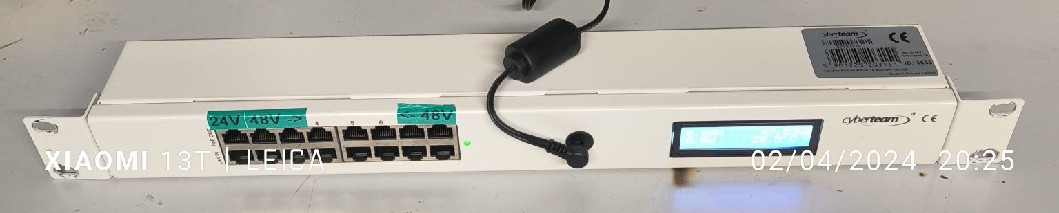 Adapter POE cyberteam 8 port