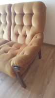 Zestaw kanapa + 2 fotele pikowana do renowacji