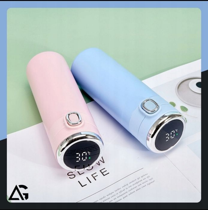 Kubek termiczny 420ml z LCD – szczelny termos do kawy i herbaty