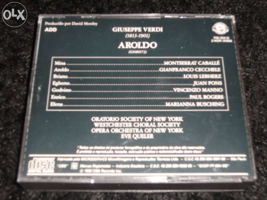 CD Duplo Verdi Aroldo