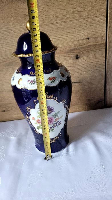 Duży imponujący wazon z przykrywą  porcelana Wallendorf