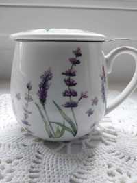 Garnuszek porcelanowy z Anglii do zaparzania herbaty nowy