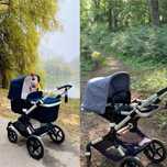 Bugaboo fox, 2 в 1 + каптур, футмуф та матрасик