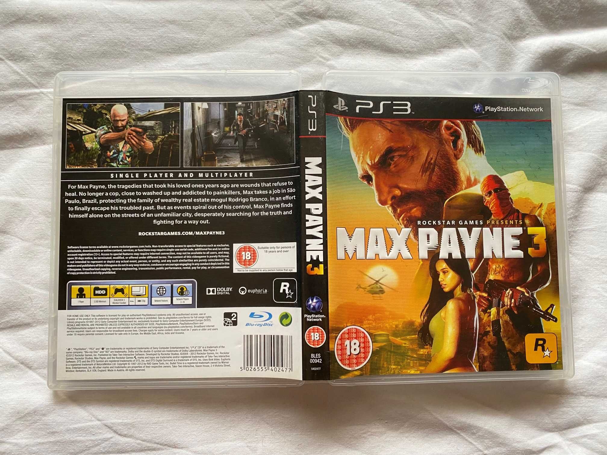 MAX PAYNE 3 Special Edition Collectors com Figura Nova Selada PS3