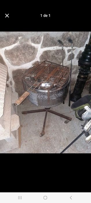 Fogareiro/churrasqueira/grelhador com rodas