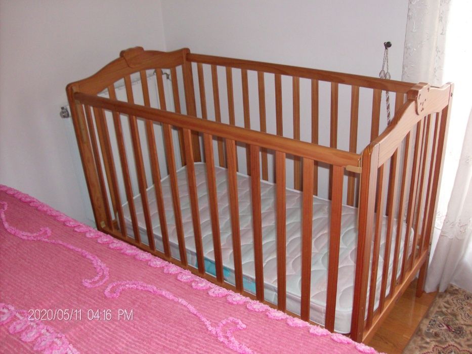 Acessórios para cama de grades de bebé em madeira