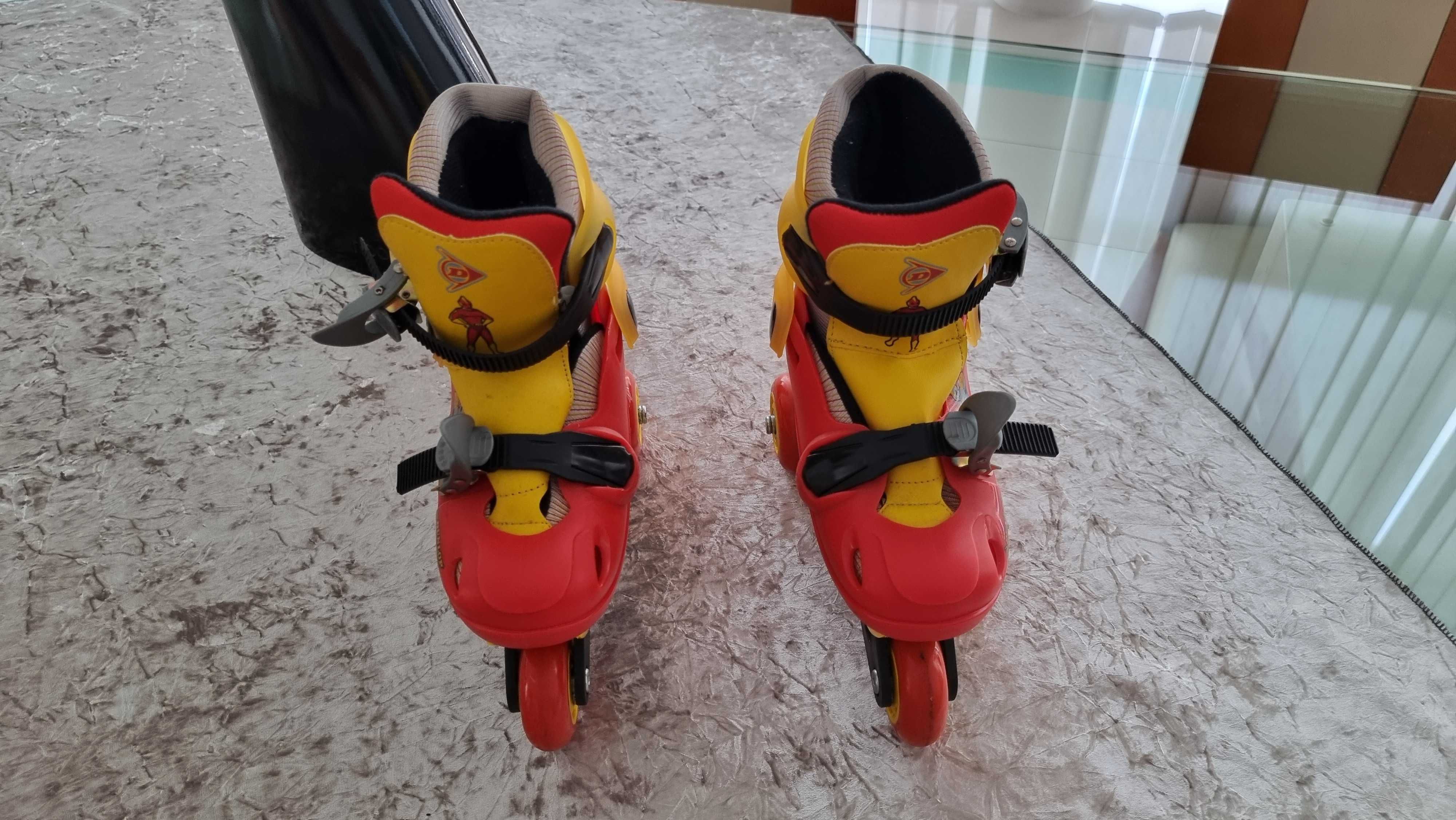 Patins c/acessórios para criança tamanho 30/34