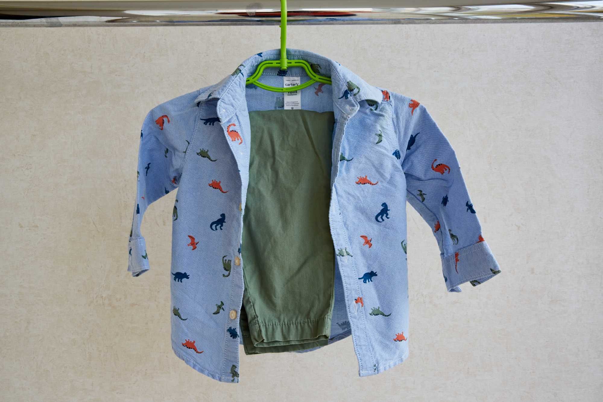 Костюм Carters рубашка + штанишки "Dinosaurs" размер 18М (76 - 81 см)