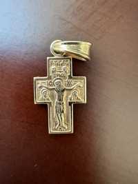 Крестик крест золото хрестик подарок на крестины для женщин и детей