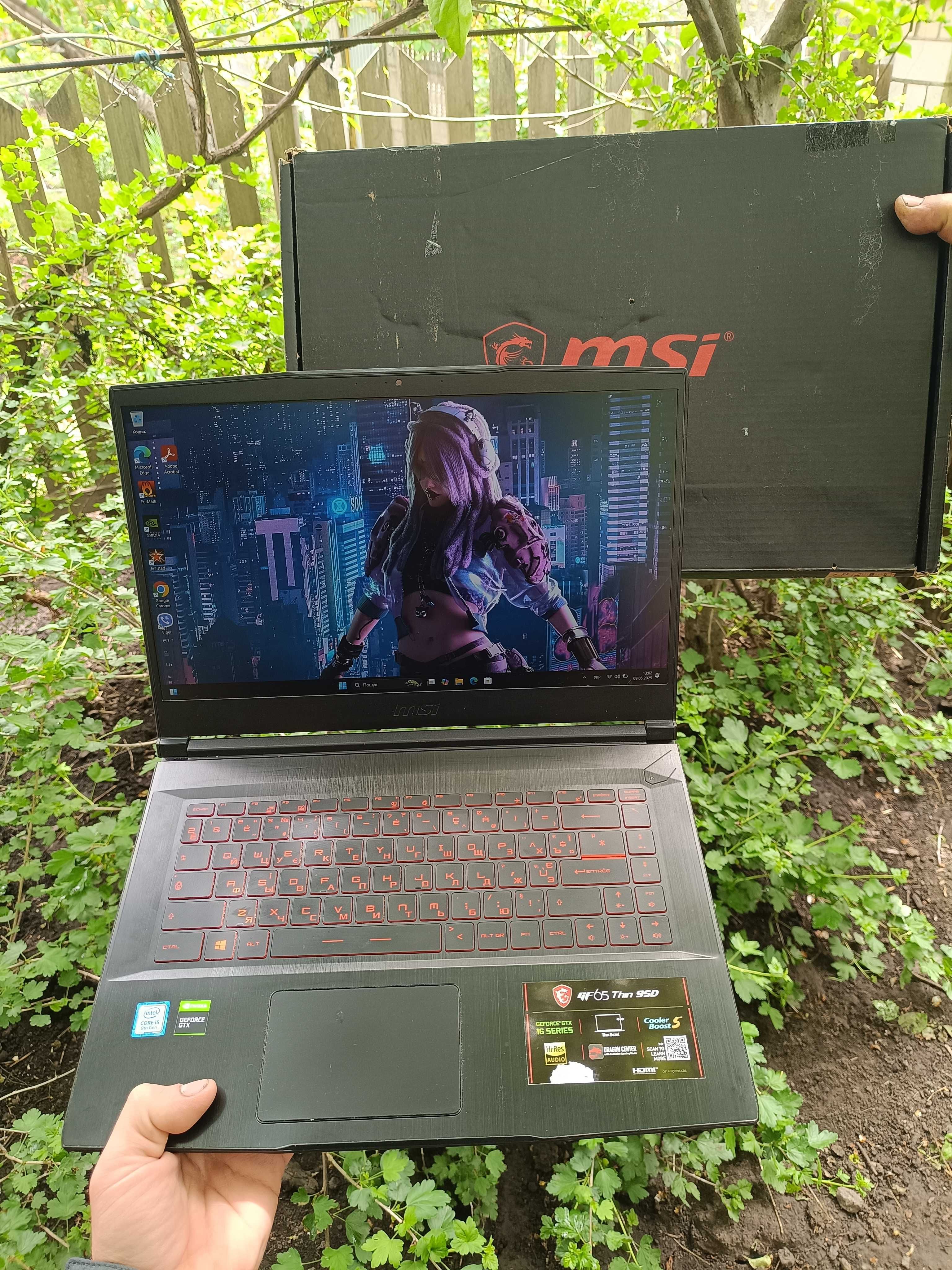 Стан 9/10, 144Гц, ноутбук MSI (i5 9300H/16/512gb/GTX 1660 Ti 6gb)