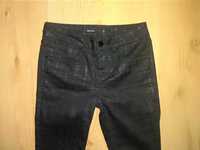 Spodnie jeansy kratka czarne woskowane S 36 Karen Millen