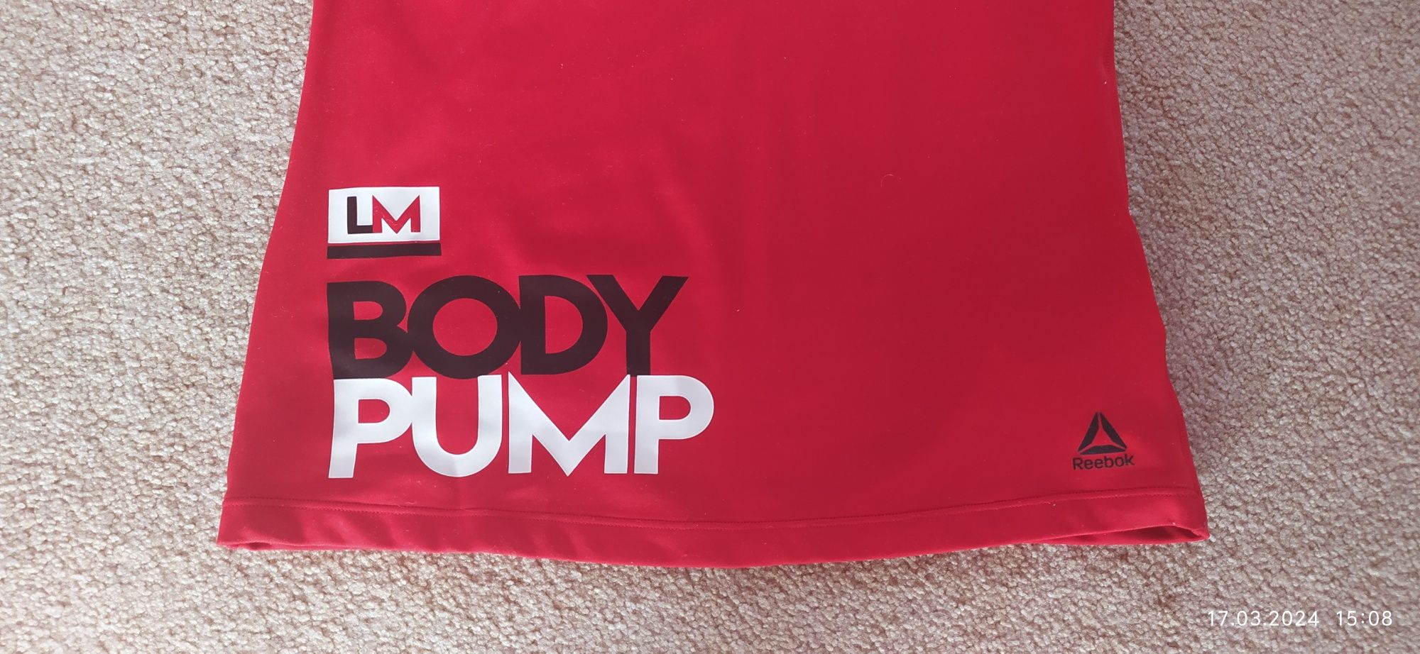 Reebok body pump, koszulka sportowa,