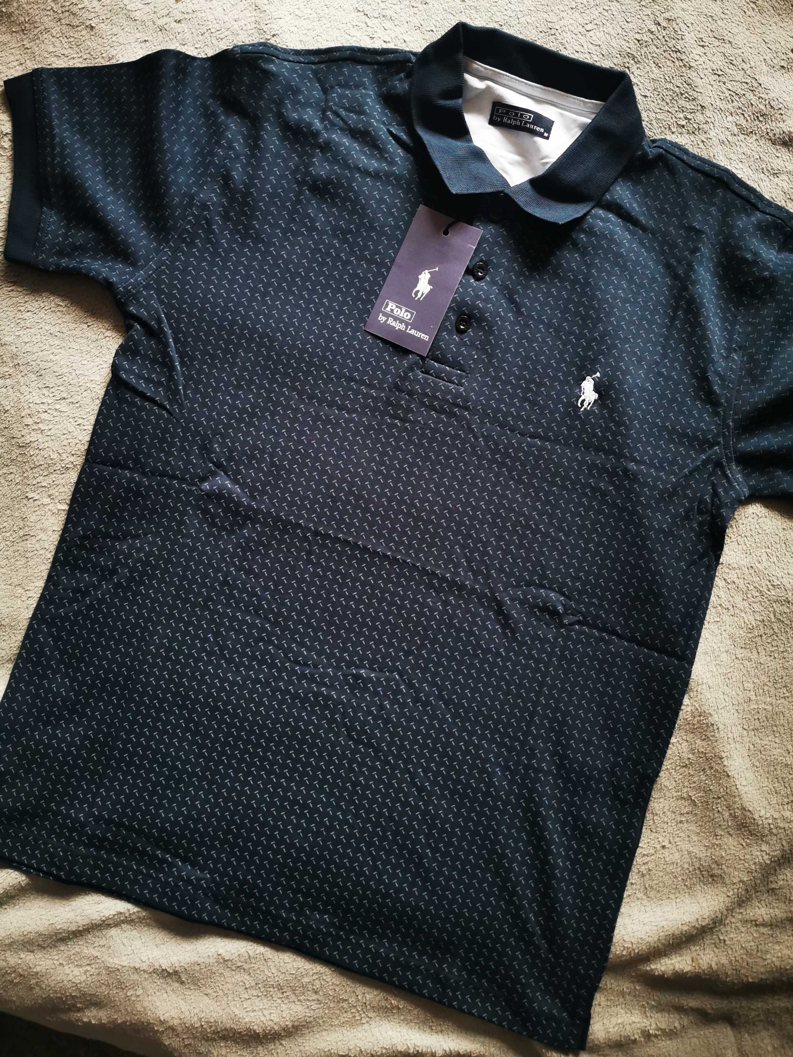 Koszulka męska znaczki pasek Ralph Lauren Tommy Shirt Premium