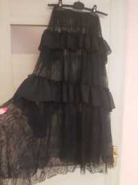 Шикарная юбка кружевная с воланами Rinascimento