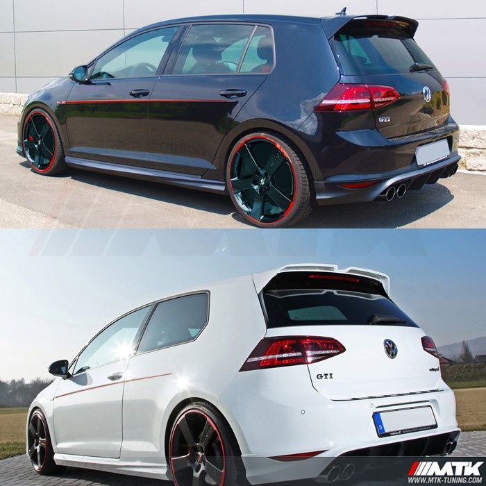 LIP SPOILER AILERON PALA ABA Lâmina AVENTAL VW GOLF 7 7,5 GTI R TCR