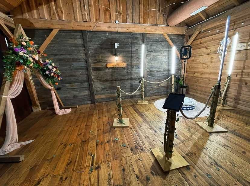 Rustykalna Fotobudka 360 w stylu boho/rustykalnym !