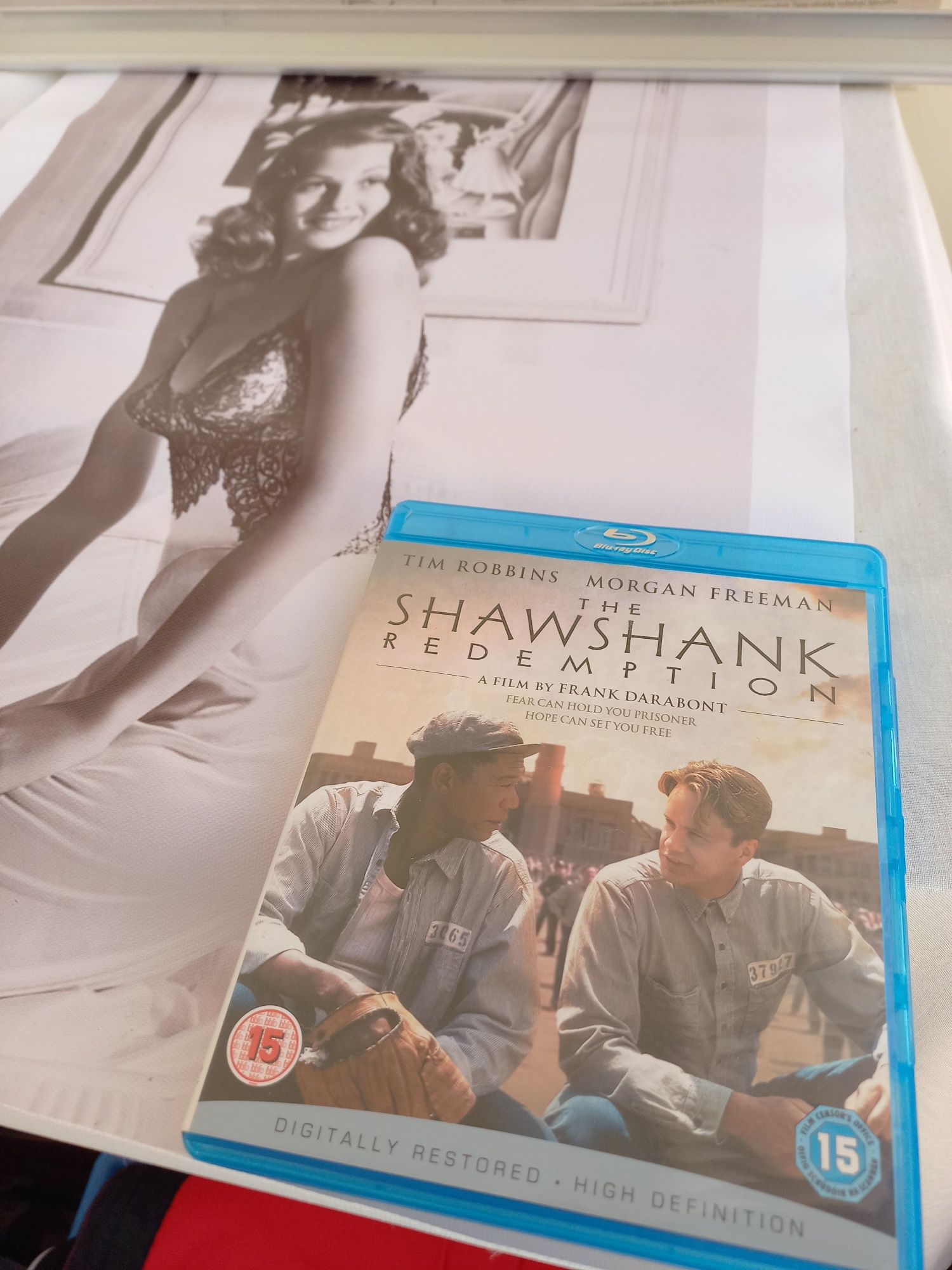 The Shawshank Redemption Blu-ray + poster em tela