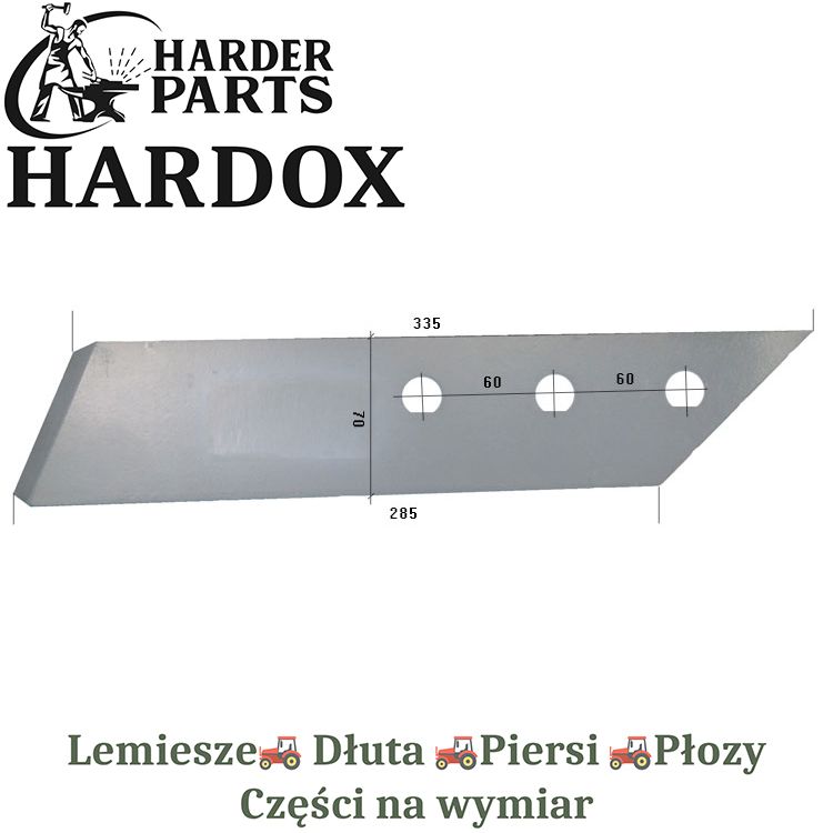 Dłuto Kuhn HARDOX 622010/P części do pługa 2X lepsze niż Borowe
