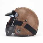 (NOVO) Capacete Aberto Mota Vintage Chopper Scooter Harley Vespa