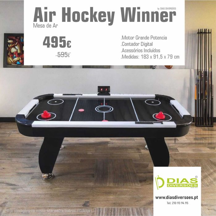 Jogo Air Hockey (Mesa Ar) "Winner" - Novas