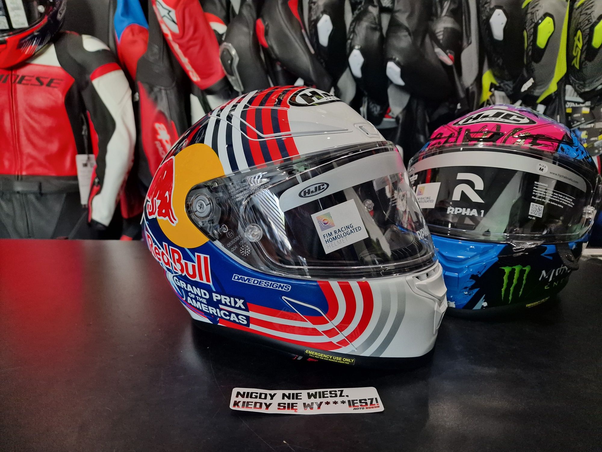 MotoSzafa KASK HJC RPHA 1 RED BULL austin GP !gratis!