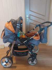 Wózek dziecięcy gondola + spacerowka Baby Merc