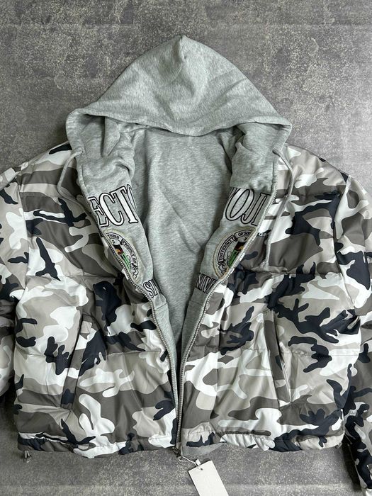 Project GR бомбер двостороння куртка камо зіпка курточка сіра худі