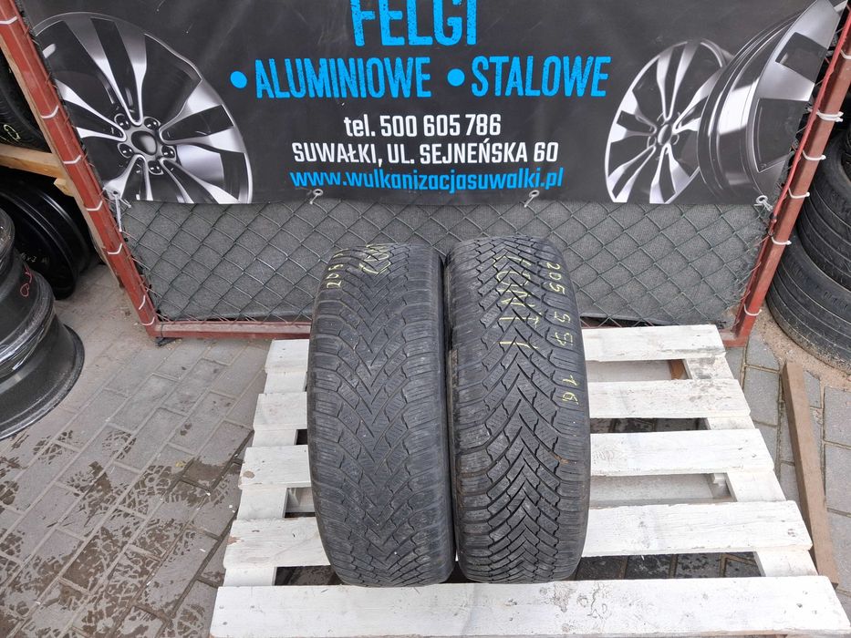 2x używane opony zimowe 205/55 R16 Continental Gwarancja Montaż