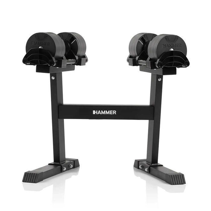 Zestaw hantli systemowych ze stojakiem HAMMER SMARTLOCK 2x32 kg