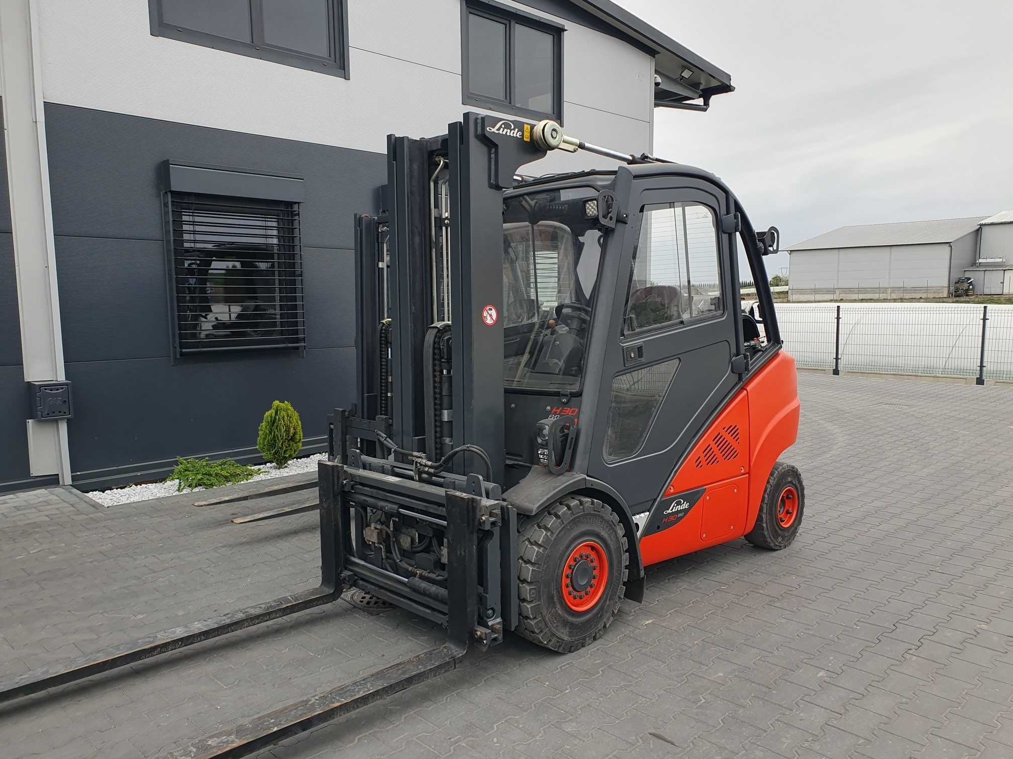 Wózek Linde H30T-02 2018r Triplex 4.95m Pozycjoner L.Drogowe H25 H35