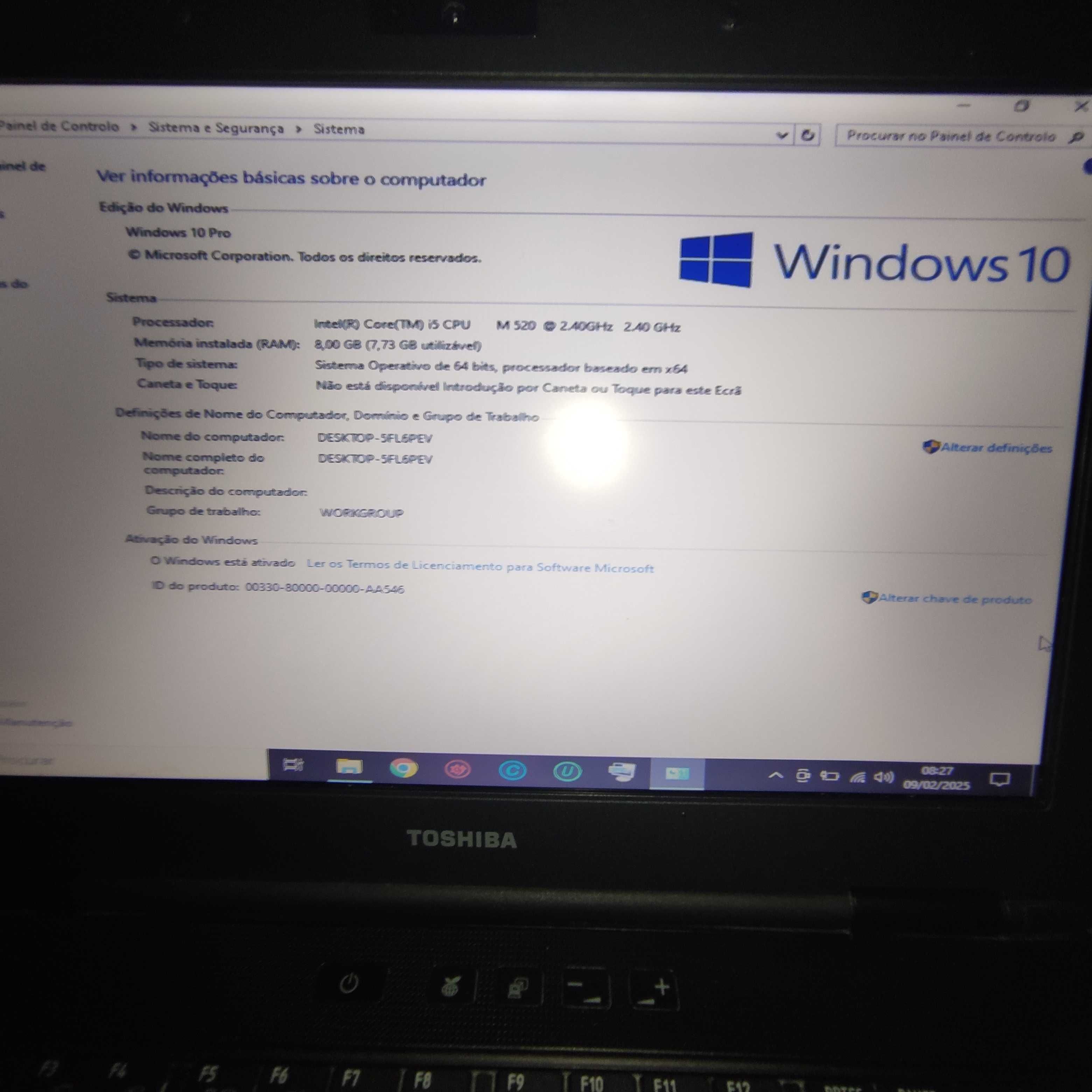 Portatil Toshiba Tecra i5 intel 2,40 ghz  ram 8 gb