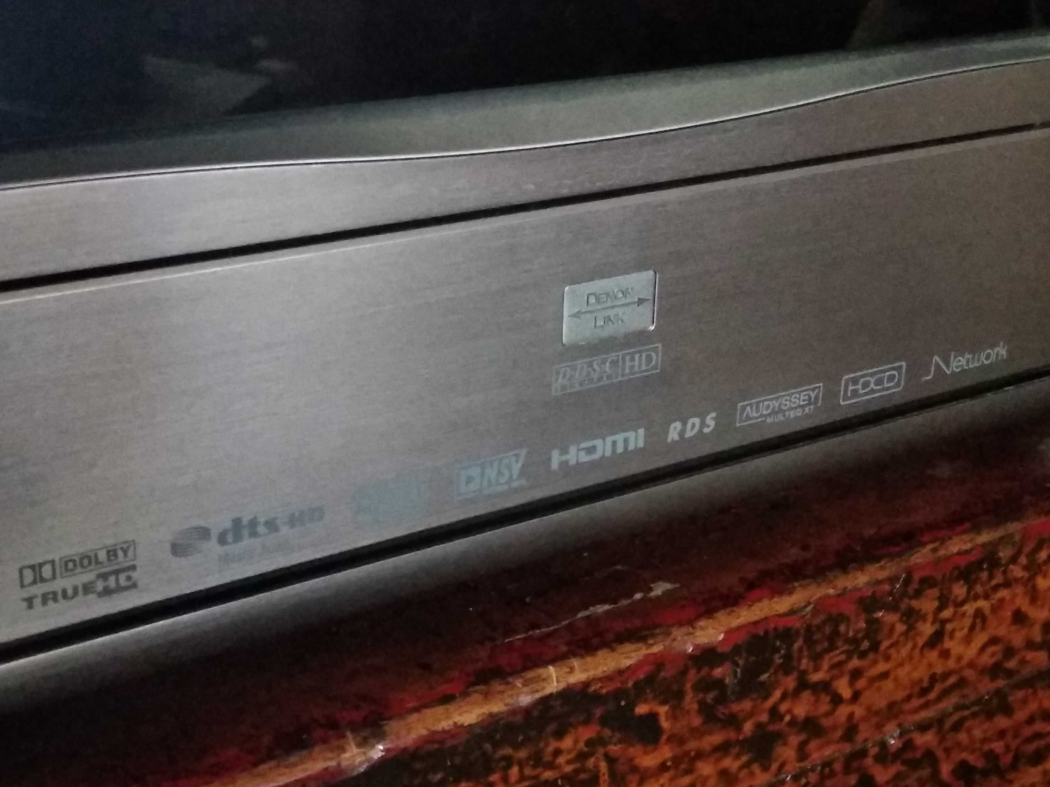 Amplituner DENON AVR 3808 7.1 srebrny 2 PILOTY Dolby TrueHD DTSHD HDMI