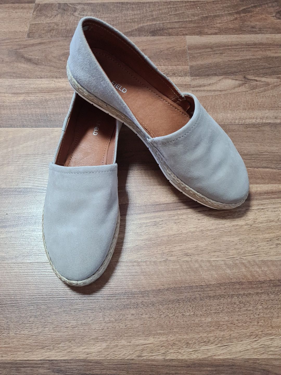 Anna Field leather espadryle wkładane damskie Szare rozmiar 39